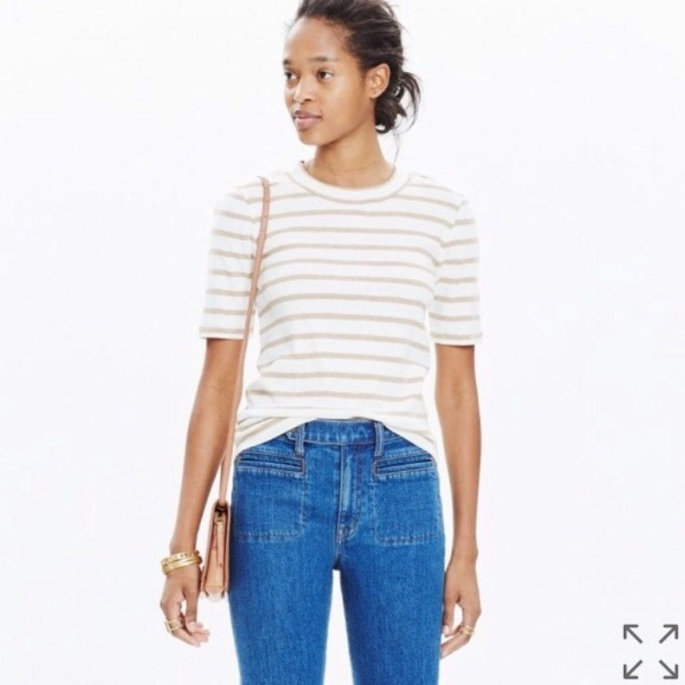 Madewell Mockneck Stripe Tee